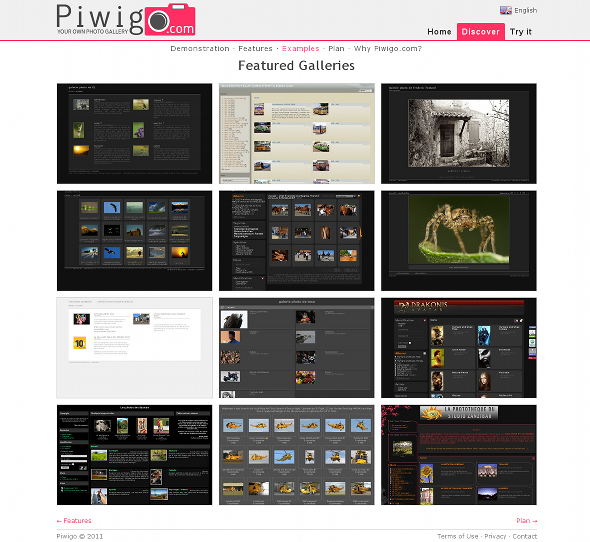 Featured Galleries on Piwigo.com